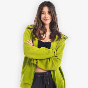 Green Woven Hoodie